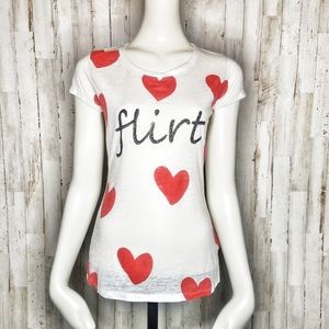 INC | "FLIRT" Valentine Heart Tee